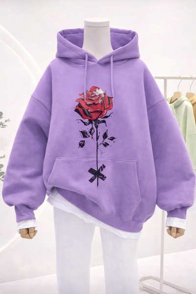 Sweat-shirt à capuche style pop