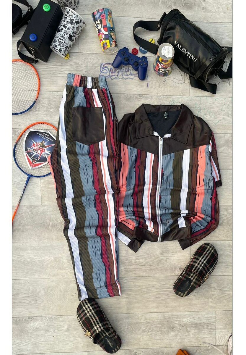 Ensemble Sportif Rayé Homme