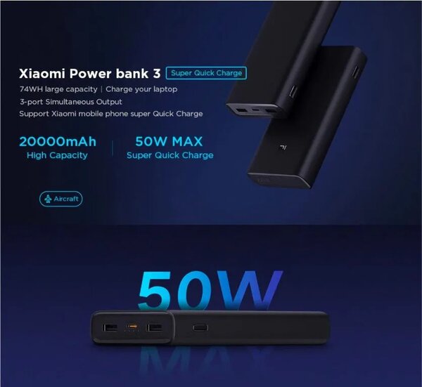 Xiaomi Power Bank 3 20000mAh