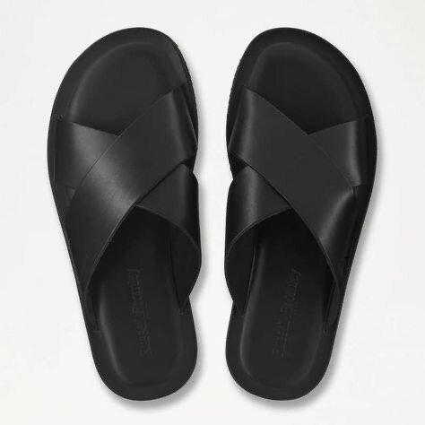 Sandales en cuir croisé