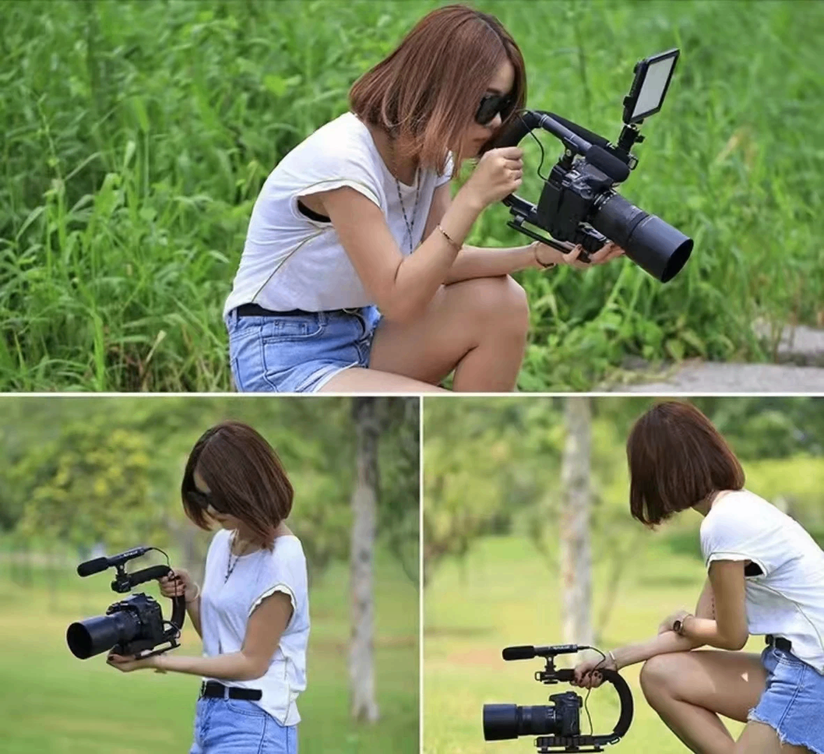 Kit de Stabilisateur Vidéo avec Lumière