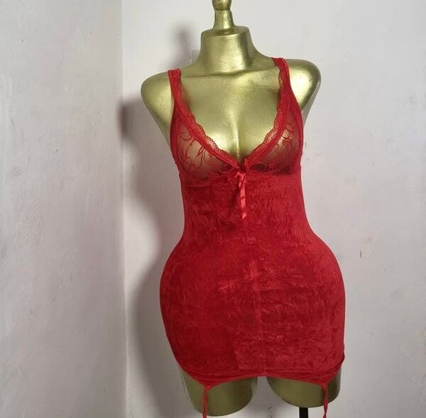 Nuisette sexy dentelle rouge