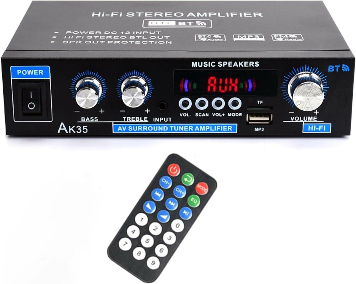 Hifi stereo amplifier with Bluetooth and fm