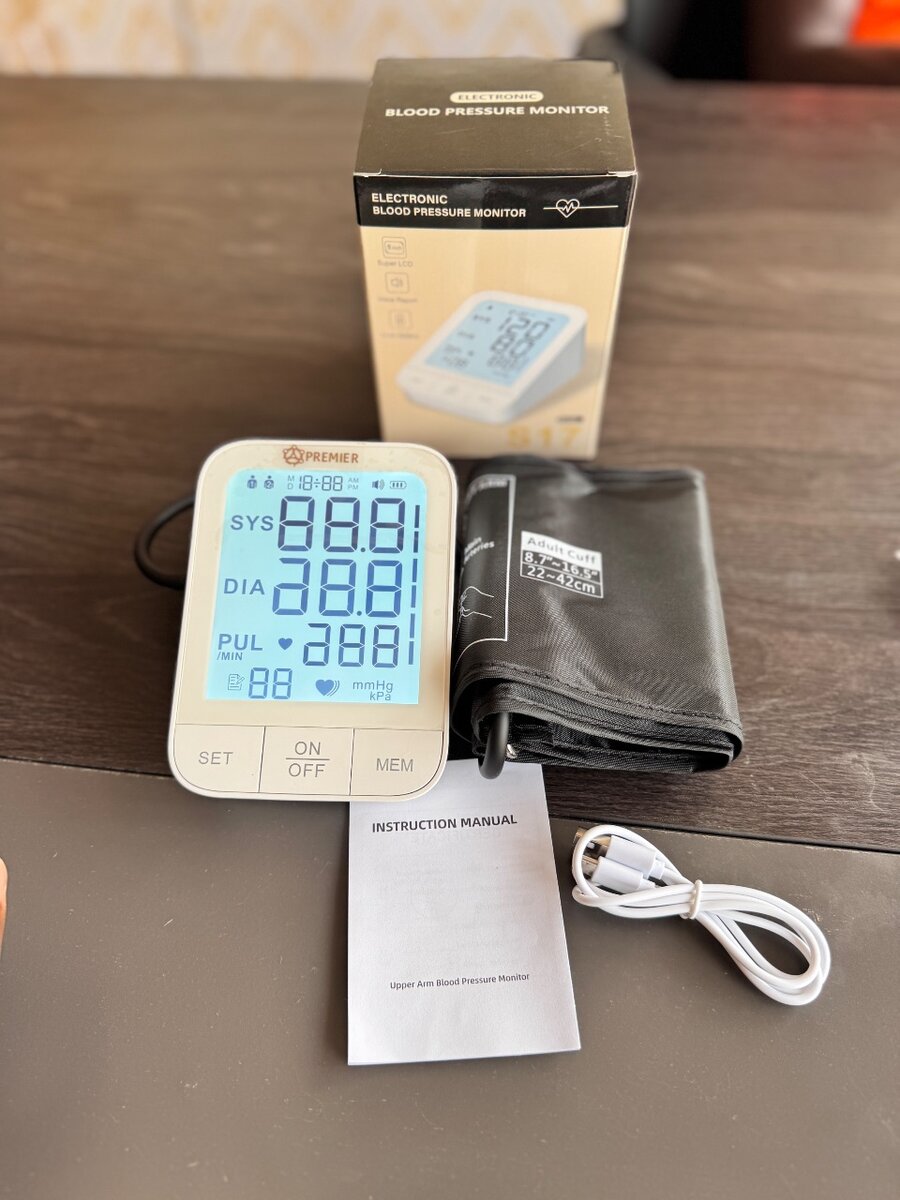 Rechargeable arm blood pressure monitor
