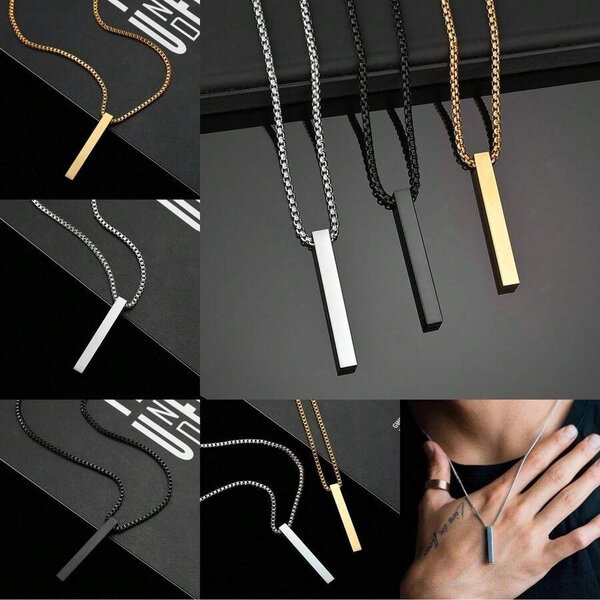 Collier Pendentif en Acier Inoxydable