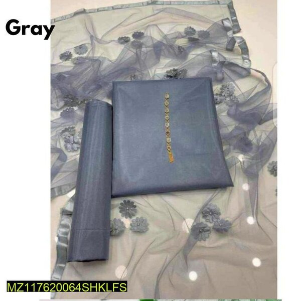 Katan silk unstitched suit