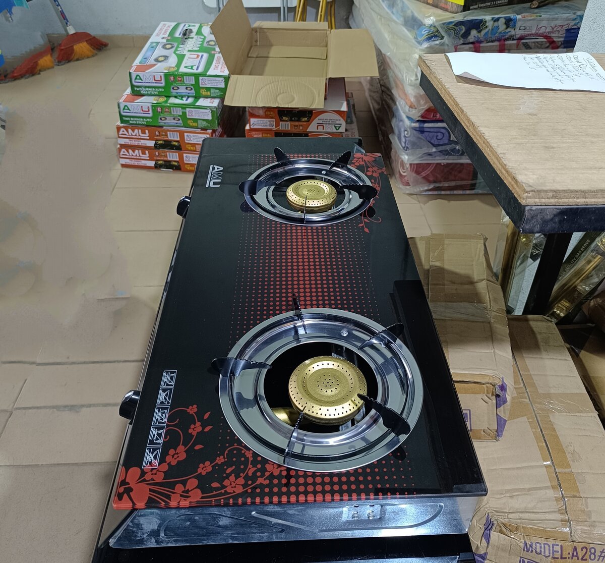 Gazinière 2 feux vitré