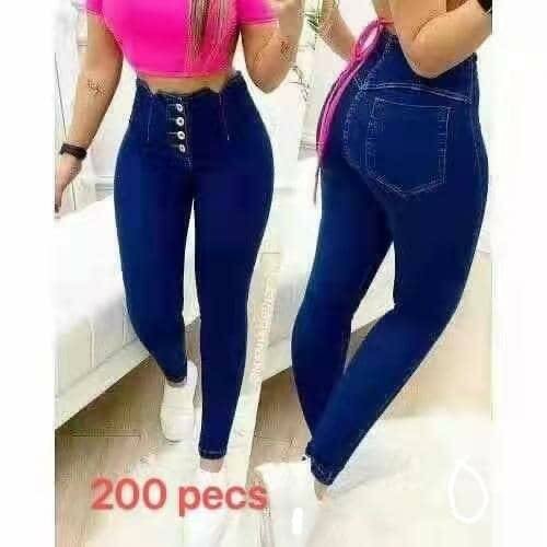 Jeans taille haute femme