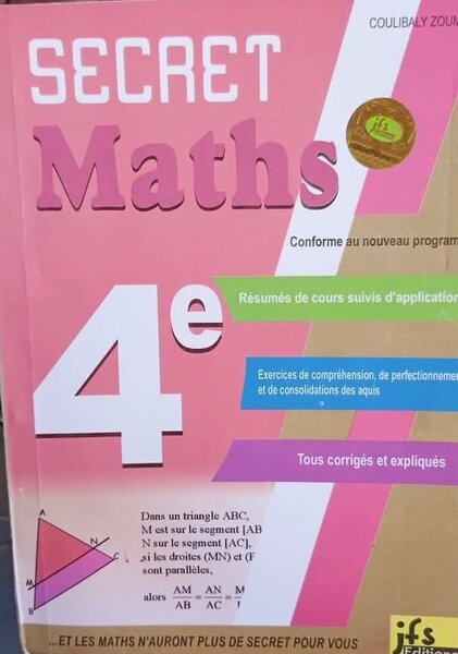Livre de Maths 4e
