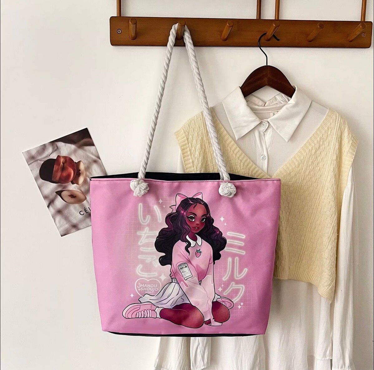 Sac cabas imprimé artistique