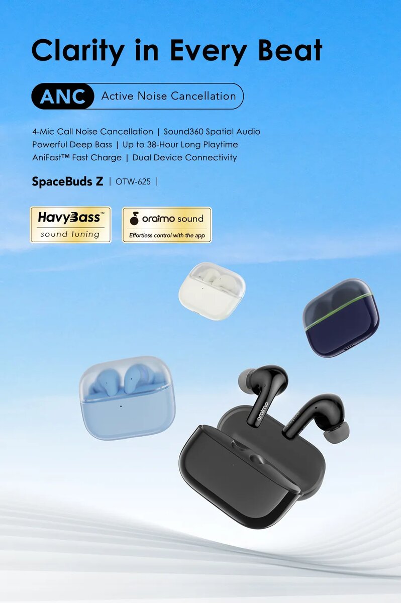 Oraimo SpaceBuds Z ANC Earbuds