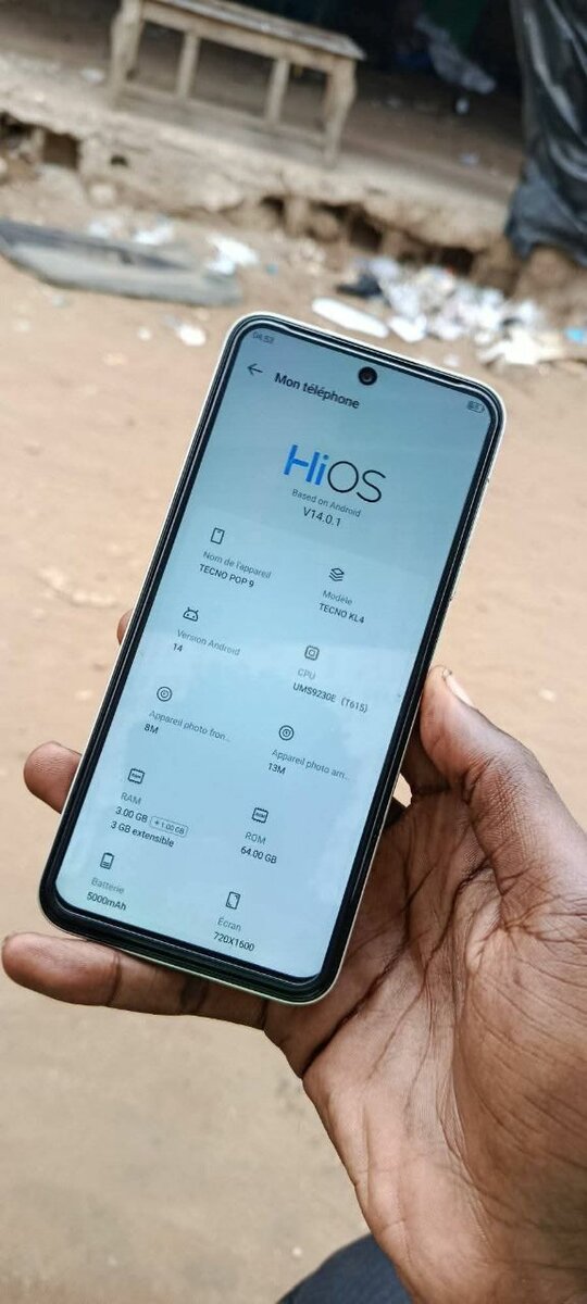 Smartphone TECNO HiOS