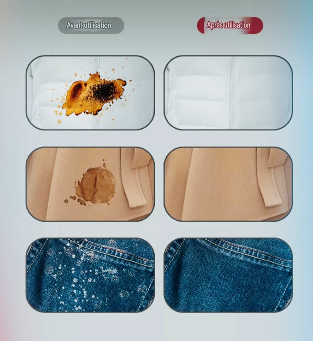 Lingettes détachantes textiles