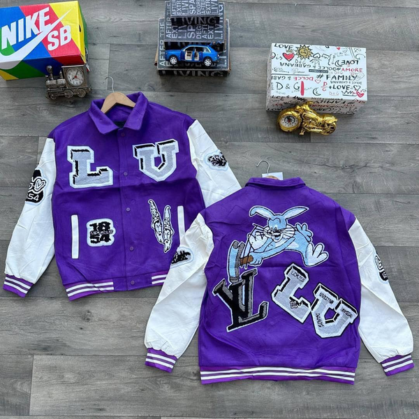 Baseball jacket violet