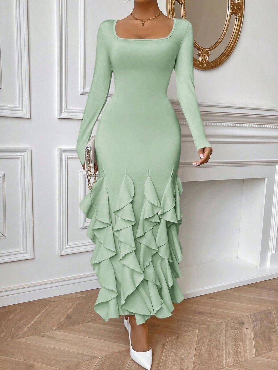 Robe Élégante à Volants