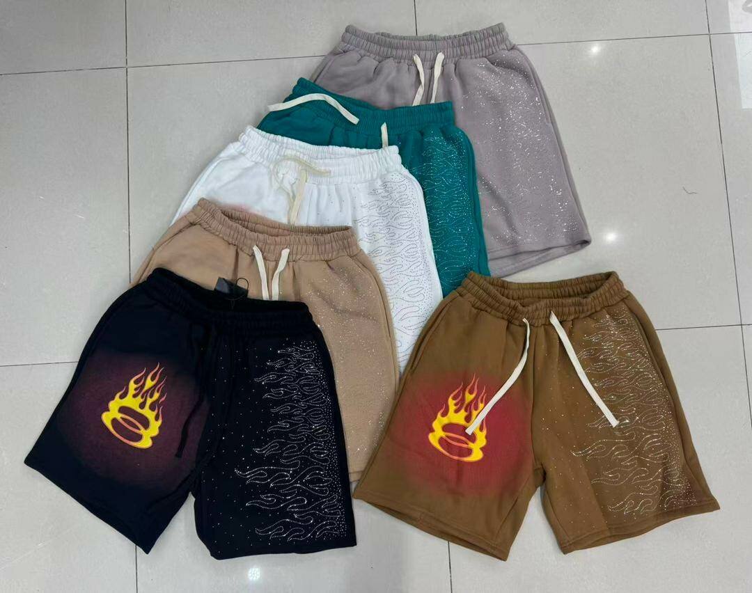 Shorts en coton graphiques unisexes