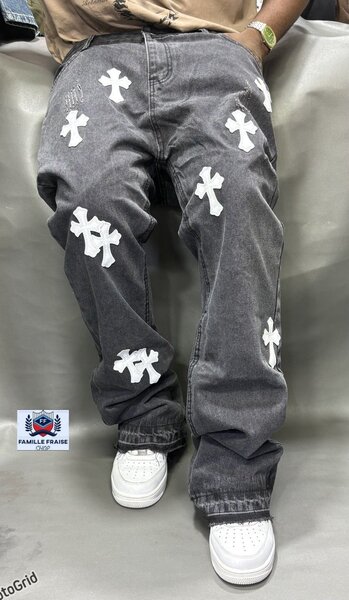 Jeans décontractés croix