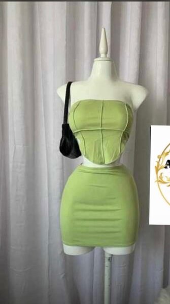 Robe bustier élégante verte