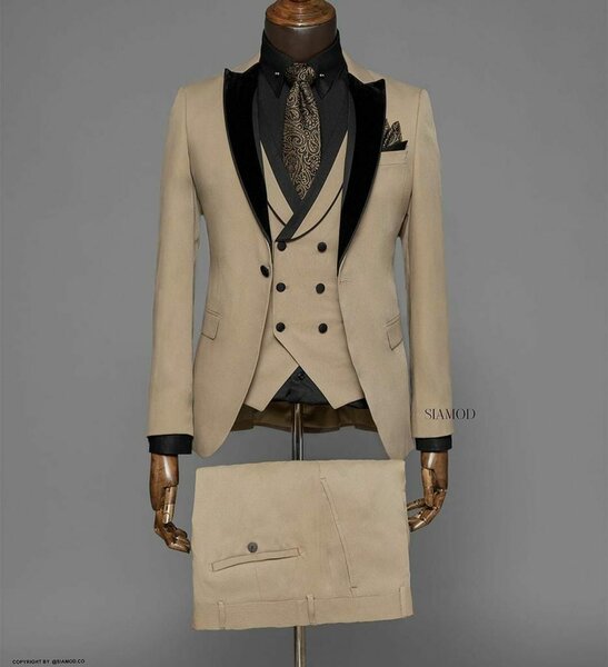 men's suit beige