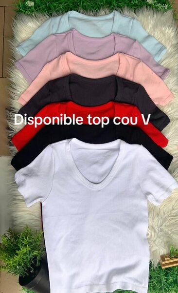 T-shirt Femme Col V