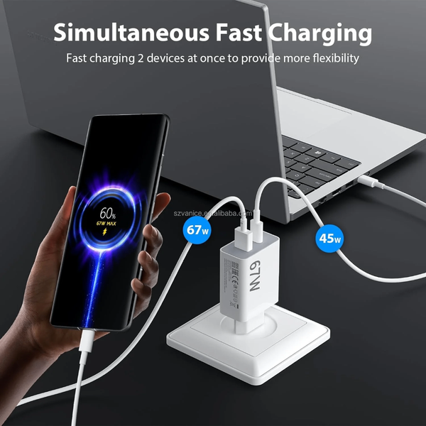 Chargeur rapide USB Type-C 67W