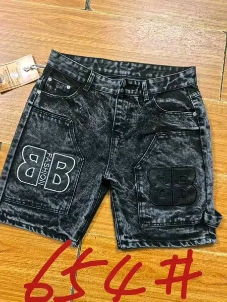 Shorts en jean noir pour homme