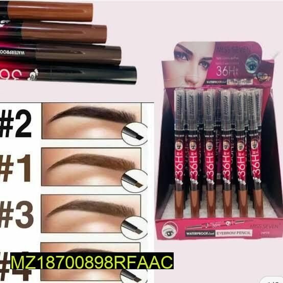 2 In 1 Eyebrow Pencil 4 pcs