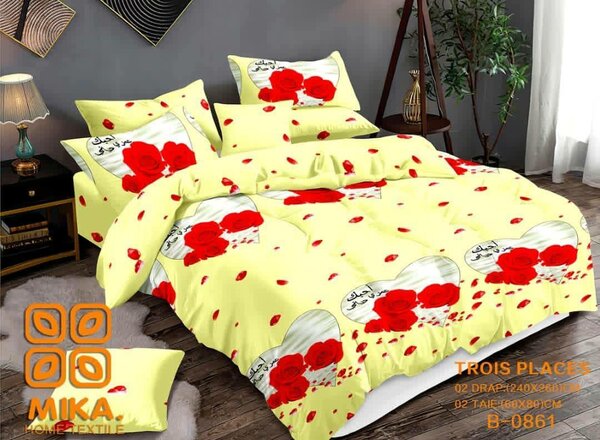 Draps de Lit Florale Élégante