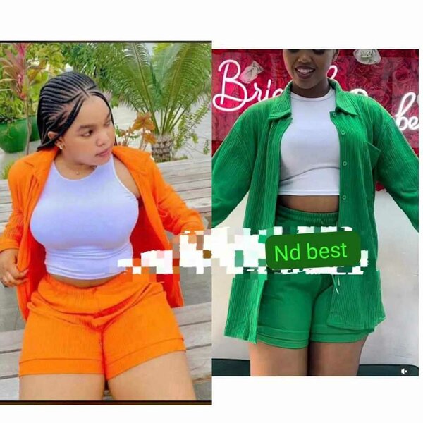 Ensemble short coloré femme