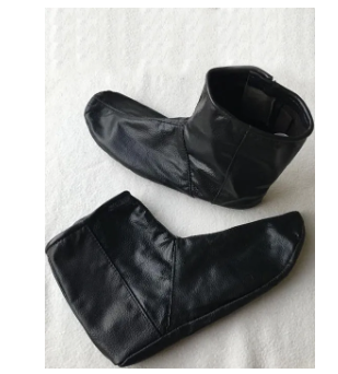 Halal Cow Leather Zipper Socks Mozay For Men's Women's Hajj & Umrah Slipper Winter Warm Leather Moza