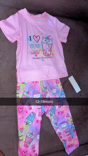 Pyjama Enfants Été 2-3 Ans