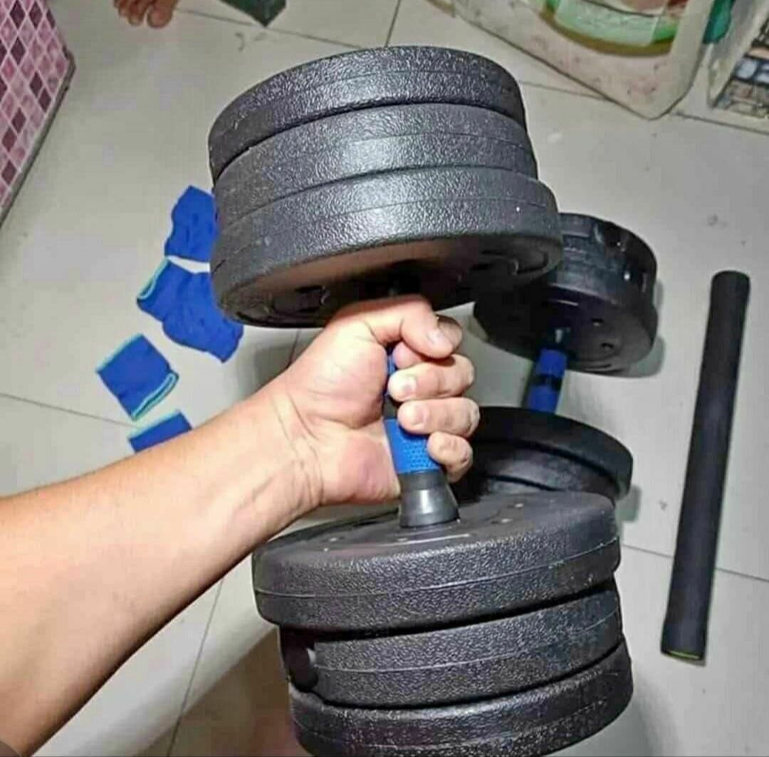 Haltères en fonte réglables