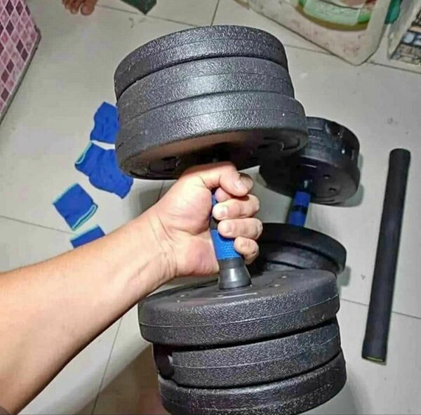 Haltères en fonte réglables