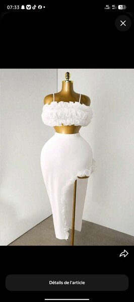 Ensemble chic blanc femme