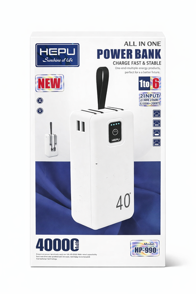 Powerbank HEPU 40000mAh