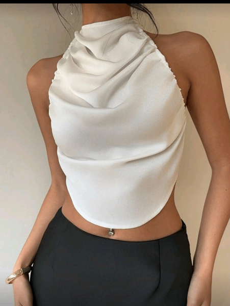 Top dos nu blanc élégant