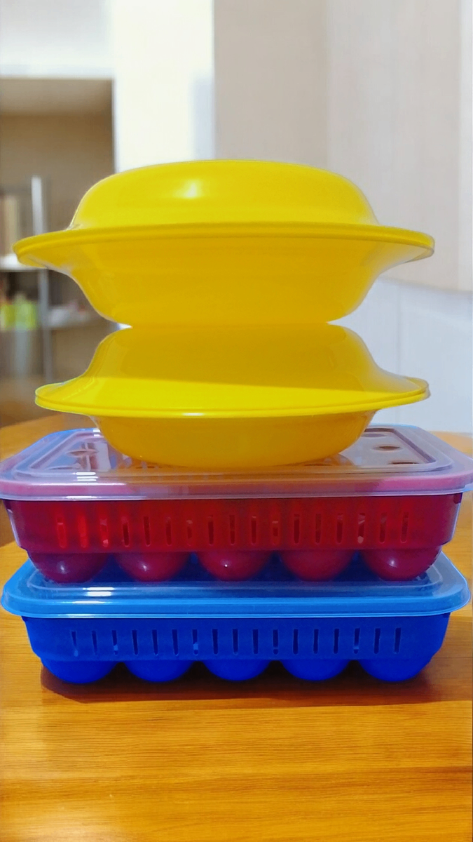 Contenants à œufs en plastique colorés