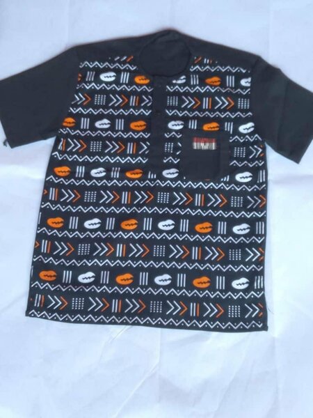 Tunique homme imprimée bohème