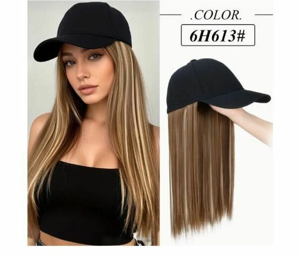 Casquette avec perruque intégrée