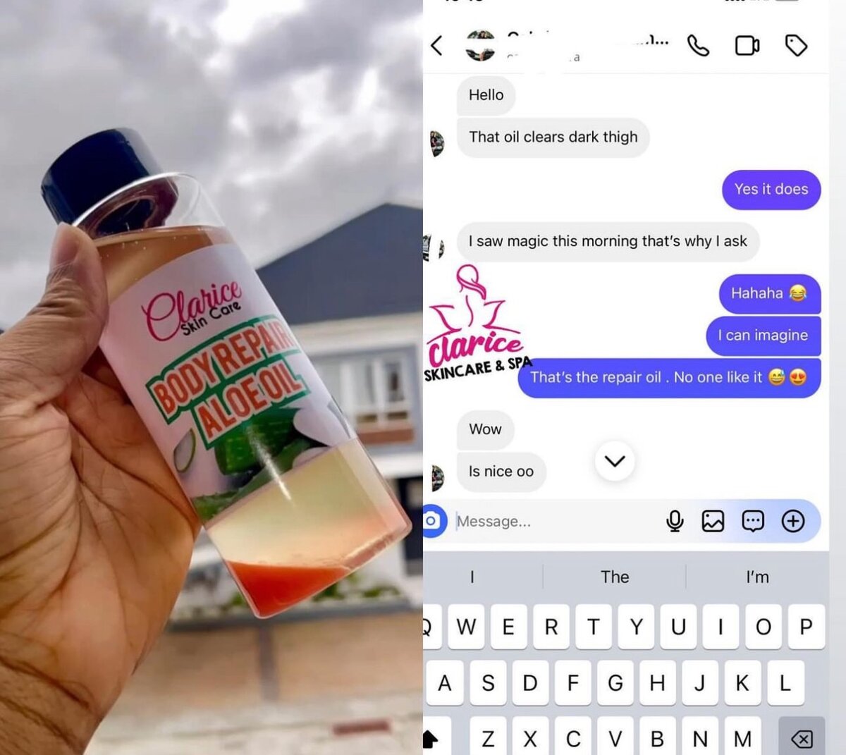 Aloe Vera body repair oil &liquid toning black soap