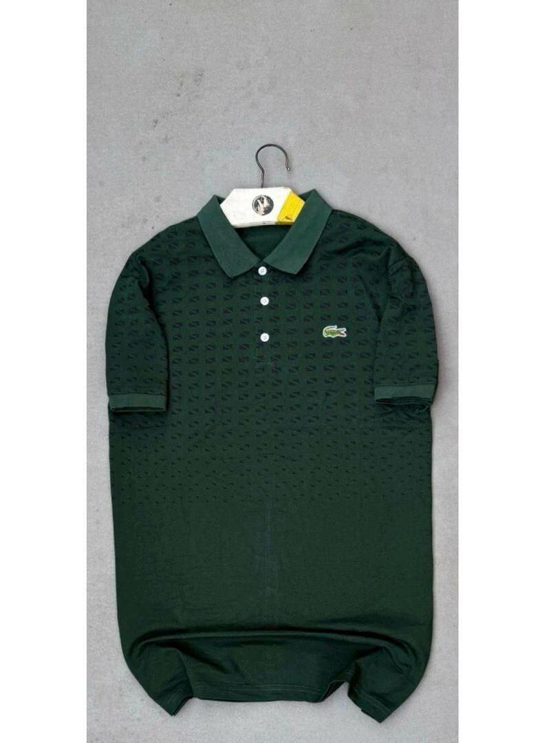 Polo vert à motifs homme
