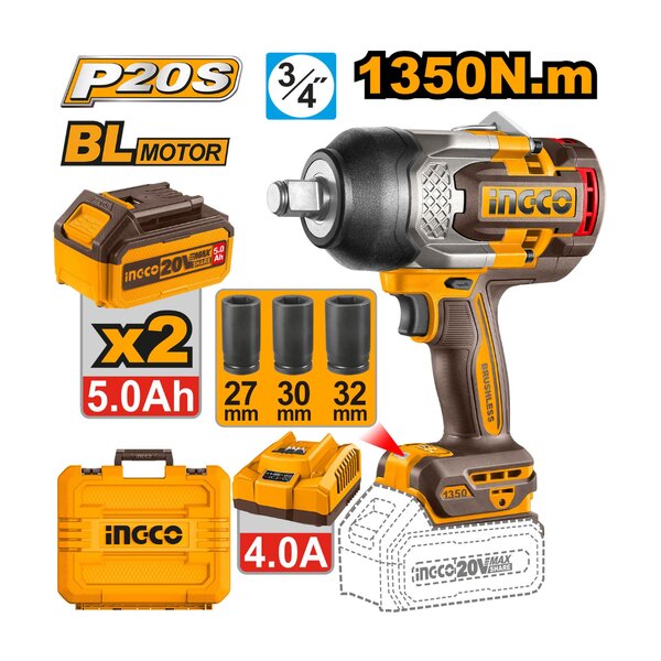 Clé à chocs sans fil 1350Nm