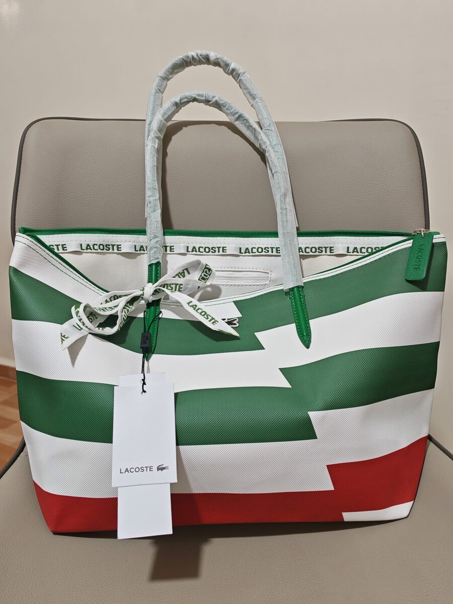 Sac à main Lacoste rayé