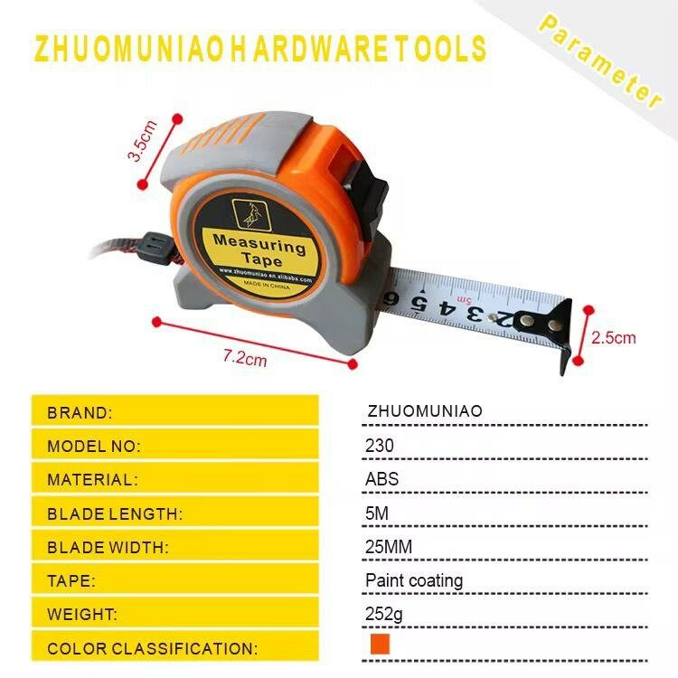 Mètre ruban ZHUOMUNIAO 5m