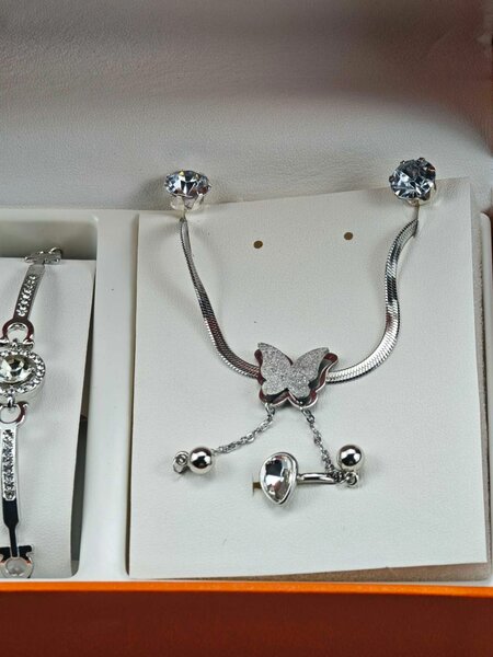 Ensemble Montre et Bijoux Éclatant