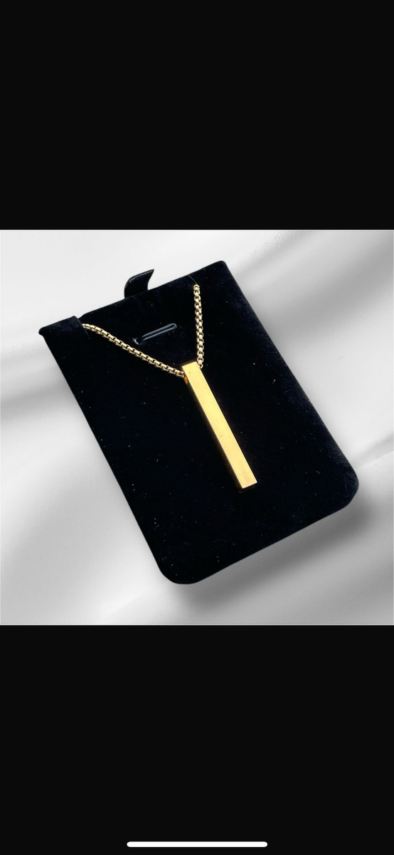 Pendentif minimaliste en acier inoxydable