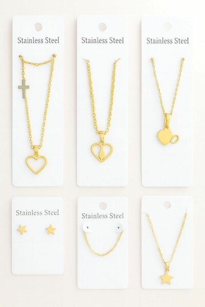 Collier croix acier inoxydable