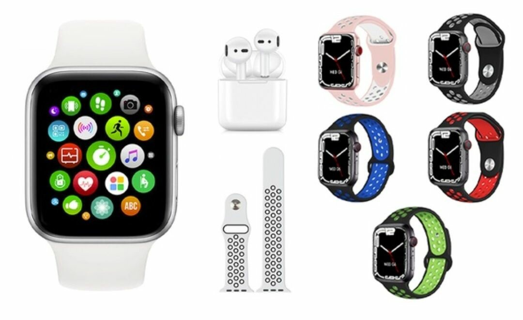 MONTRE CONNECTÉE +AIRPOD PRO 5+ 2 BRACELETS