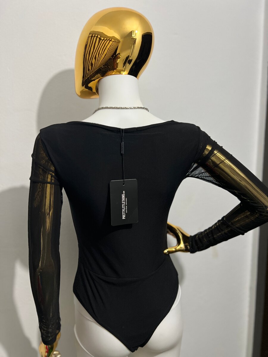 Body noir manches longues