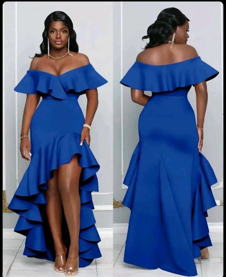 Robe longue élégante à épaules dénudées